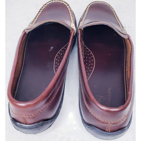 T.B. PHELPS Traditions Key West Penny Loafers Leather Brown Men's Size 9.5M VGUC - Picture 3 of 16